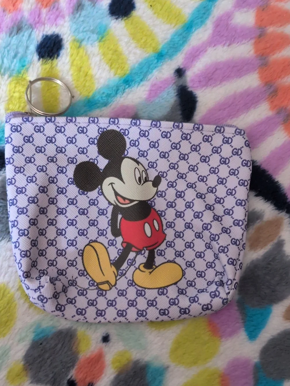 Mickey Mouse Patterned Coin Pouch